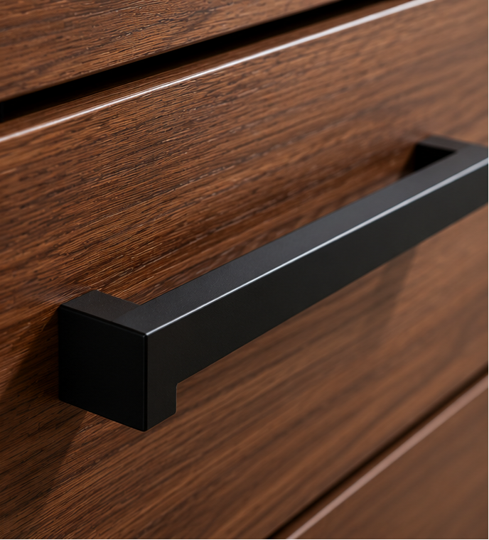 The Handle Factory Matte Black Square Edge Handle