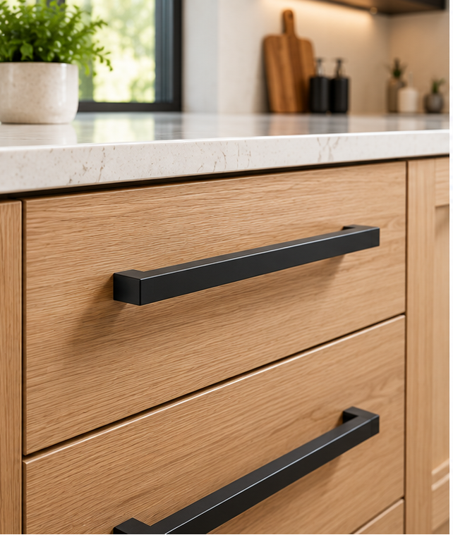 The Handle Factory Matte Black Square Edge Handle